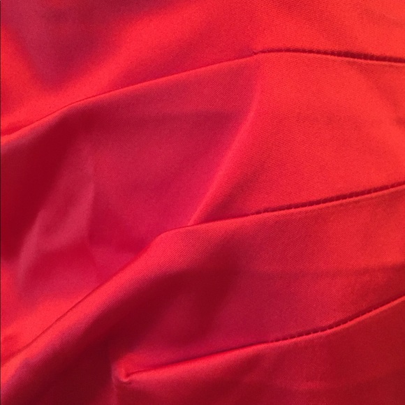 Cache Cocktail Satin Halter Top Dress Red - Picture 6 of 8